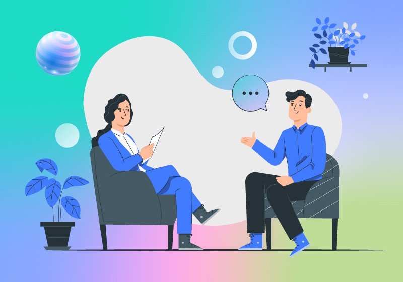 A discovery conversation between two people